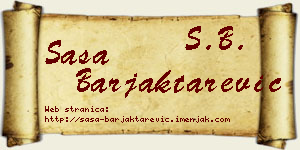 Saša Barjaktarević vizit kartica